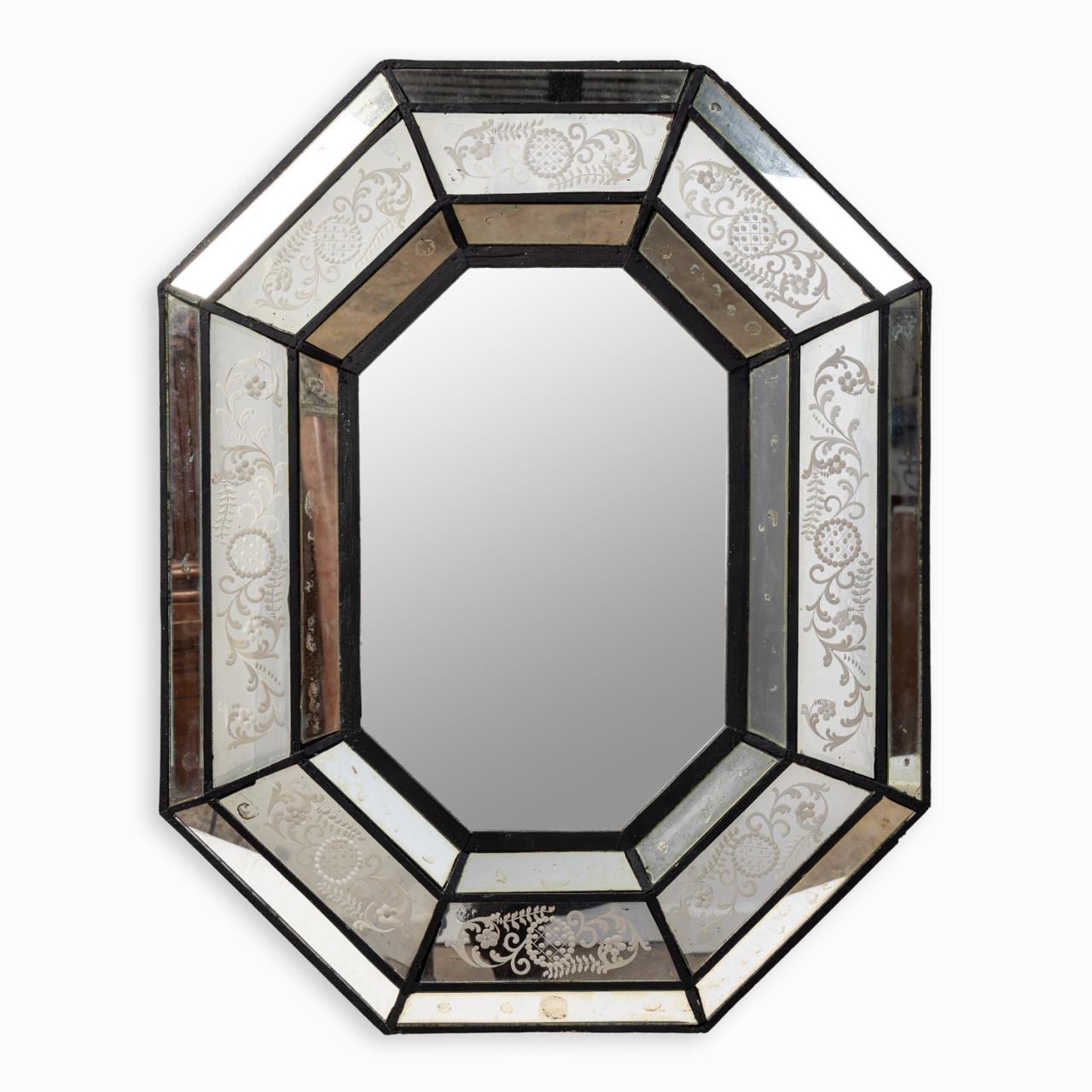 20TH C ETCHED VENETIAN OCTAGONAL 35903d