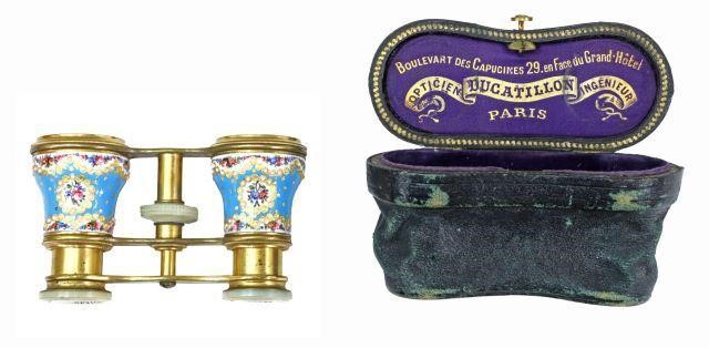 FRENCH DUCATILLON ENAMEL & MOP OPERA