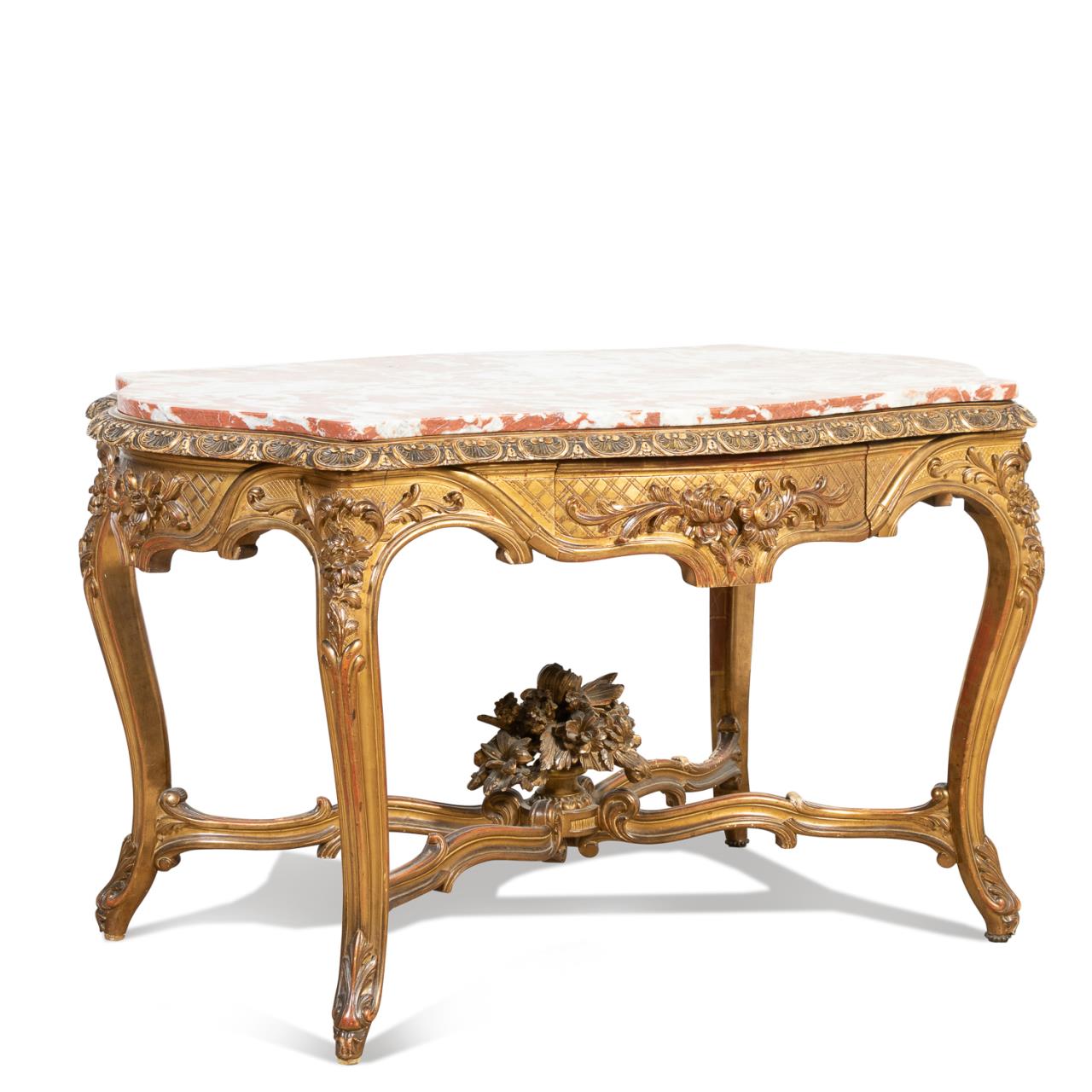 ITALIAN ROCOCO STYLE MARBLE TOP