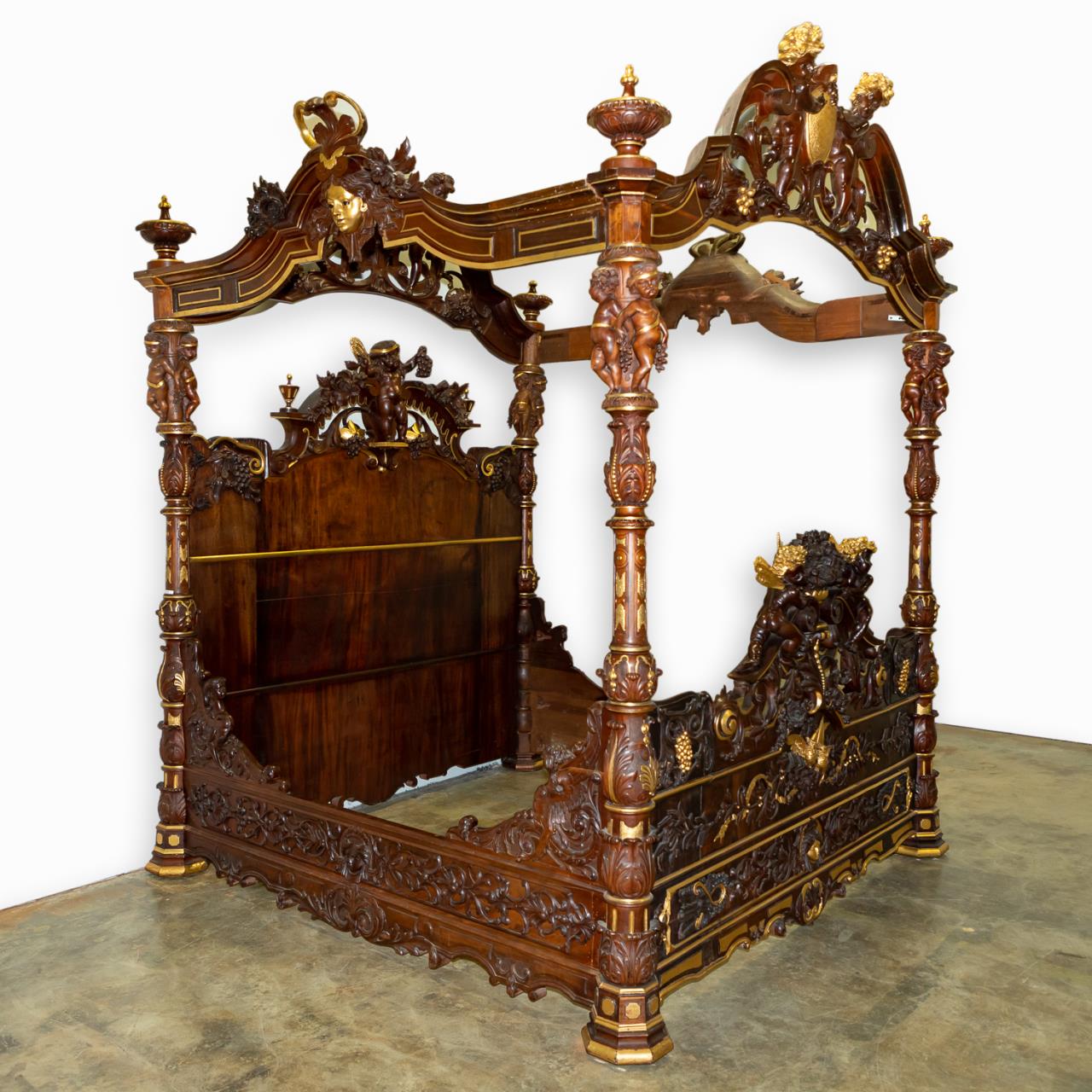 BAROQUE STYLE HIGHLY CARVED & GILT