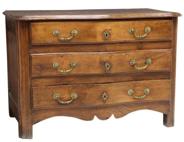 FRENCH LOUIS XIV STYLE OAK COMMODE  3590ac