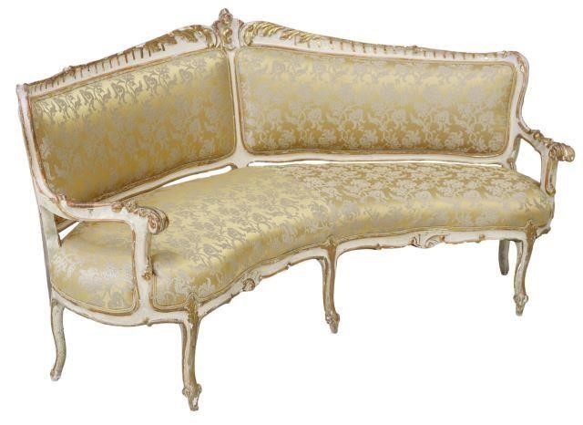 FRENCH LOUIS XV STYLE CURVED CORNER