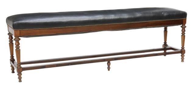 HENREDON ACQUISITIONS LEATHER BENCH  3590cb