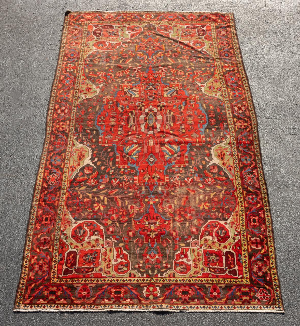 SEMI-ANTIQUE PERSIAN NAHAVAND CARPET,