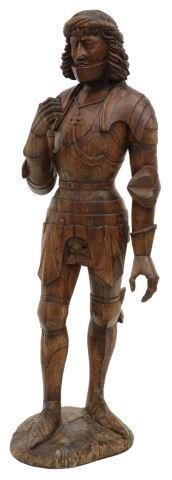 CONTINENTAL CARVED FIGURE KNIGHT,