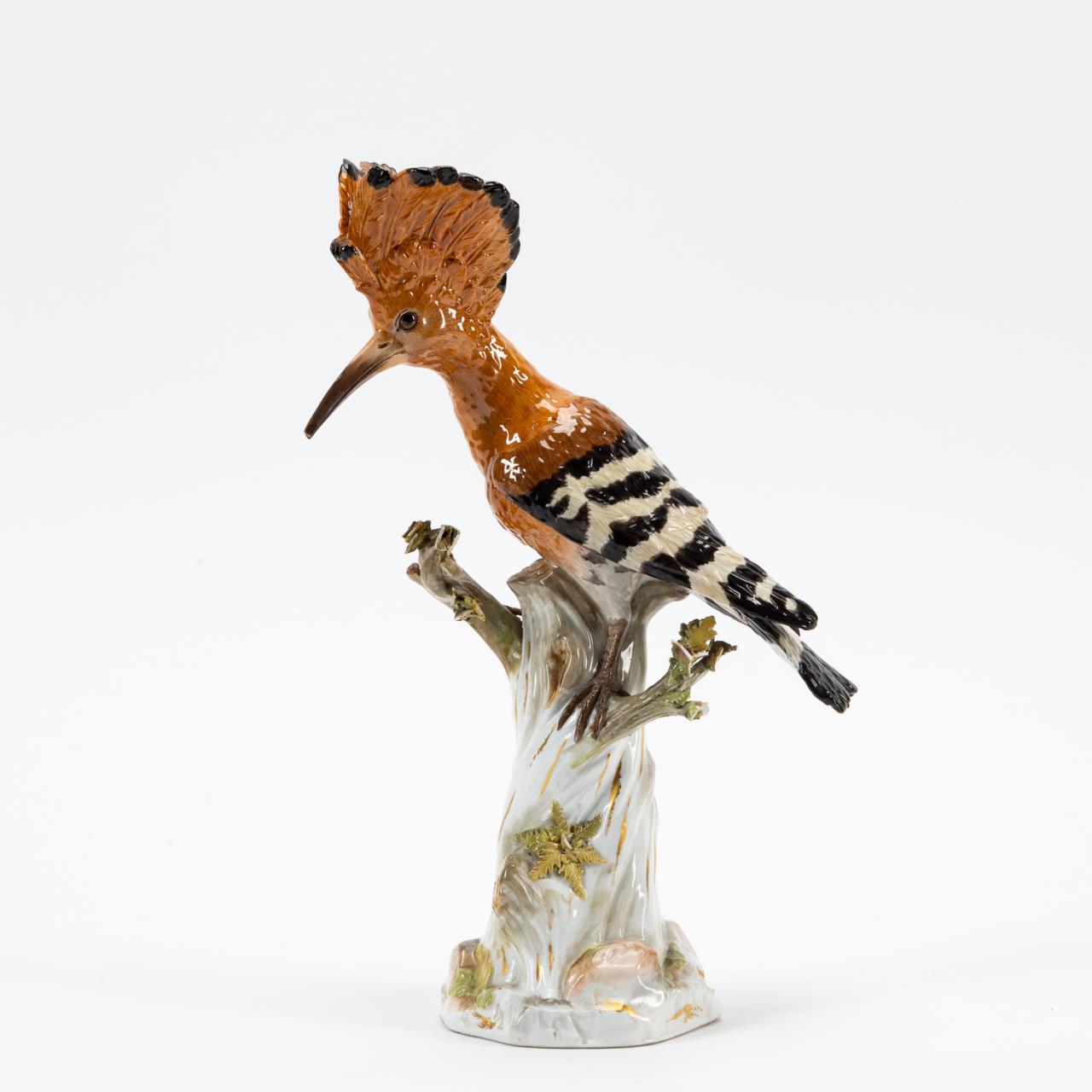 MEISSEN PORCELAIN FIGURE OF A HOOPOE 35911b