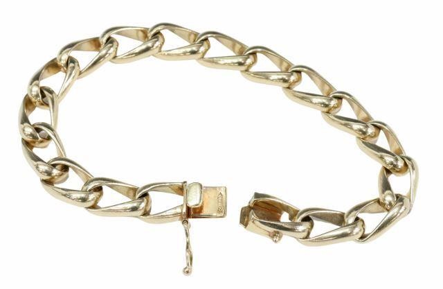 ESTATE 14KT YELLOW GOLD CURB LINK 35911f