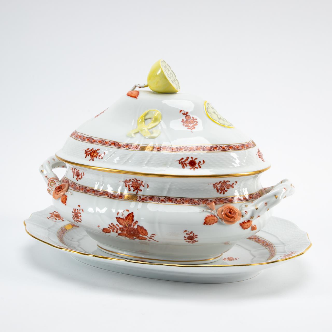 HEREND CHINESE BOUQUET RUST TUREEN 359166