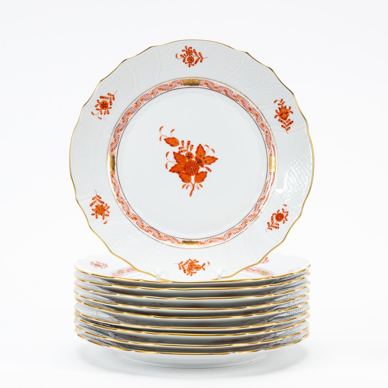 10 HEREND RUST CHINESE BOUQUET