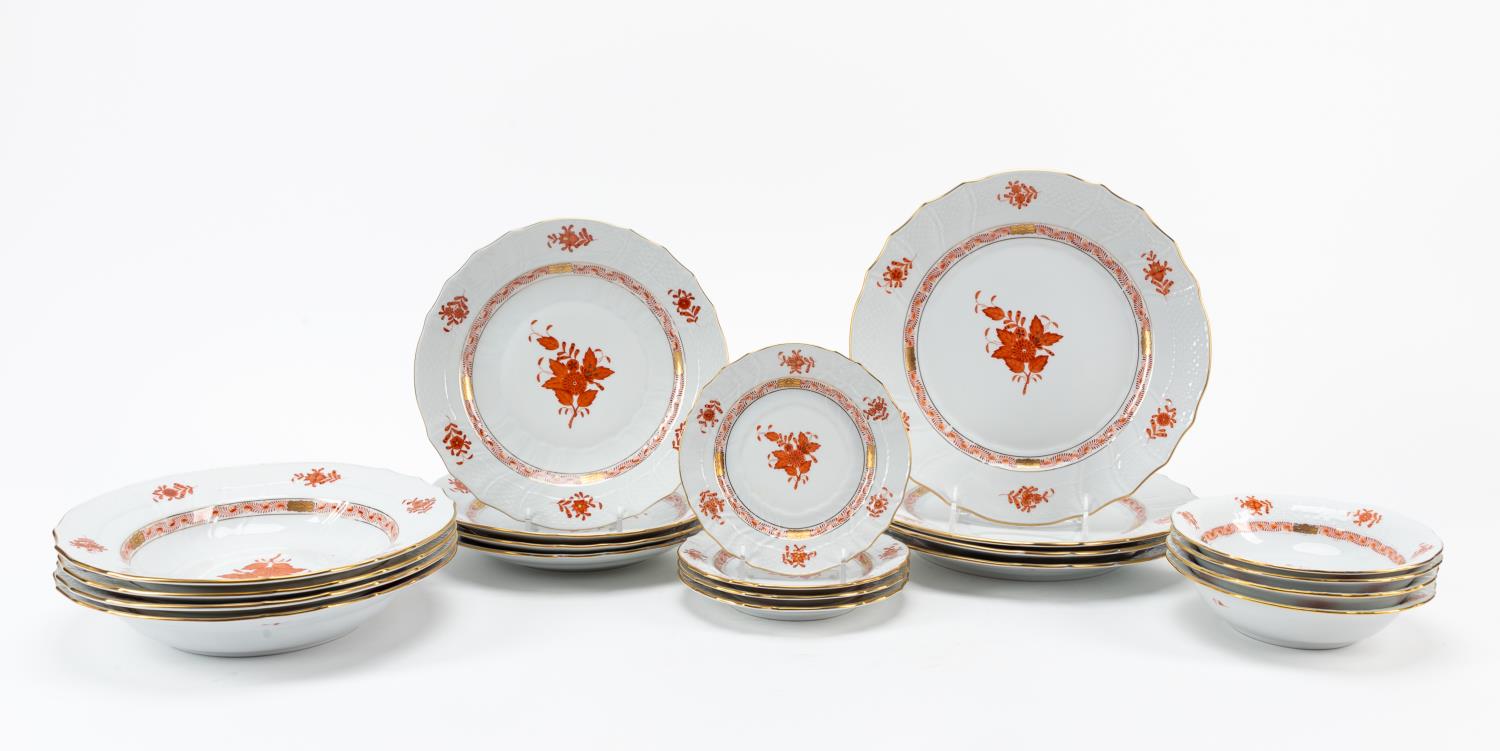 9PC HEREND RUST CHINESE BOUQUET 359172