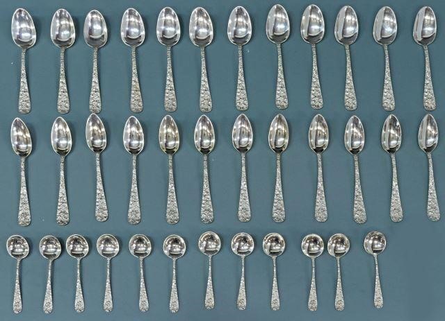  36 STIEFF STERLING REPOUSSE FLATWARE 35919c