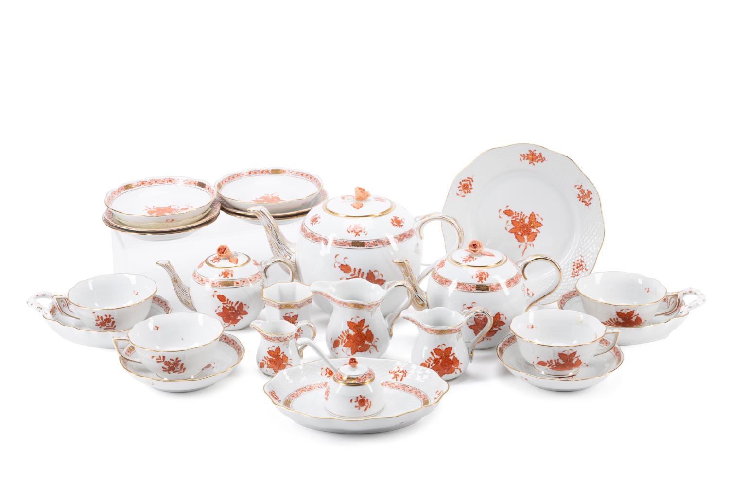 25PC HEREND RUST CHINESE BOUQUET  359199