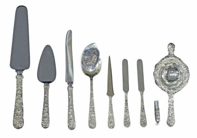 (9) KIRK & SON STERLING REPOUSSE SERVING