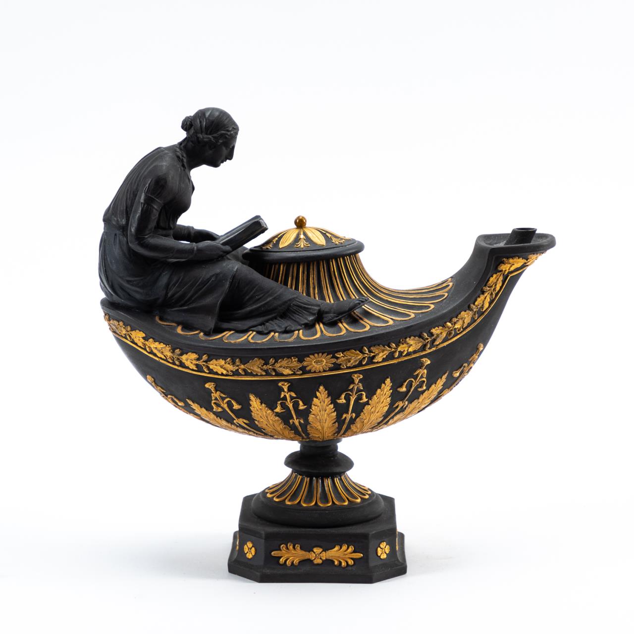 WEDGWOOD GILDED & BRONZED BASALT OIL