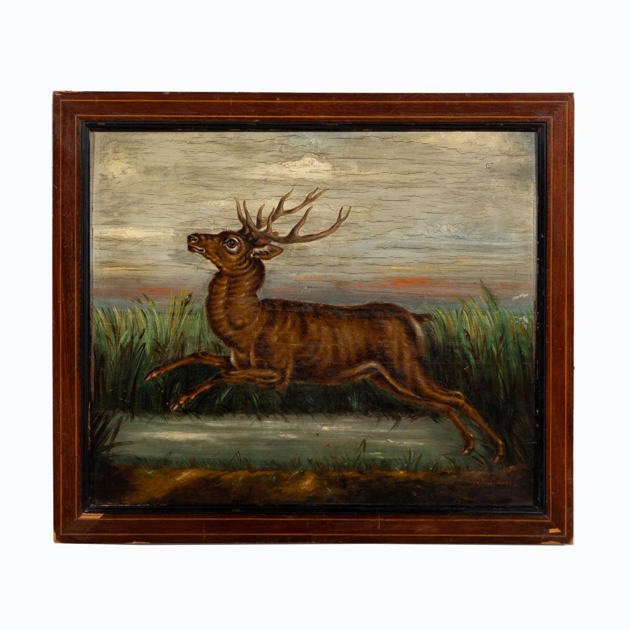 ENGLISH SCHOOL, O/B, LEAPING STAG,