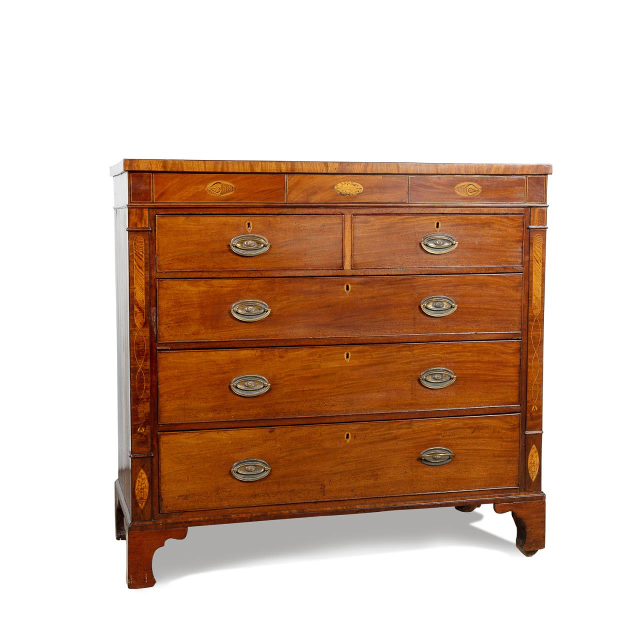 19TH C GEORGE III STYLE SIX DRAWER 3591ec