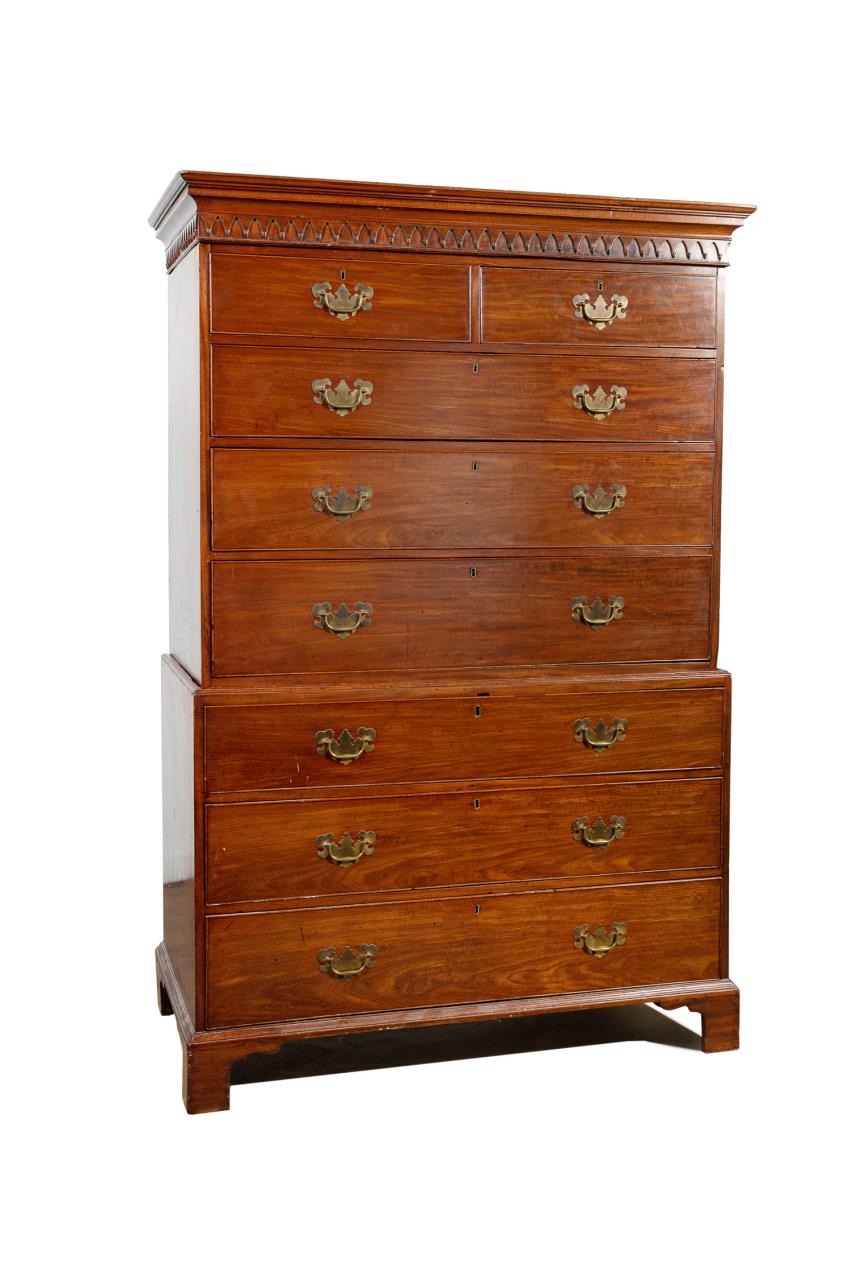 19TH C. GEORGIAN STYLE SEVEN-DRAWER