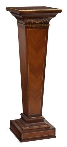 NEOCLASSICAL STYLE MAHOGANY PEDESTAL