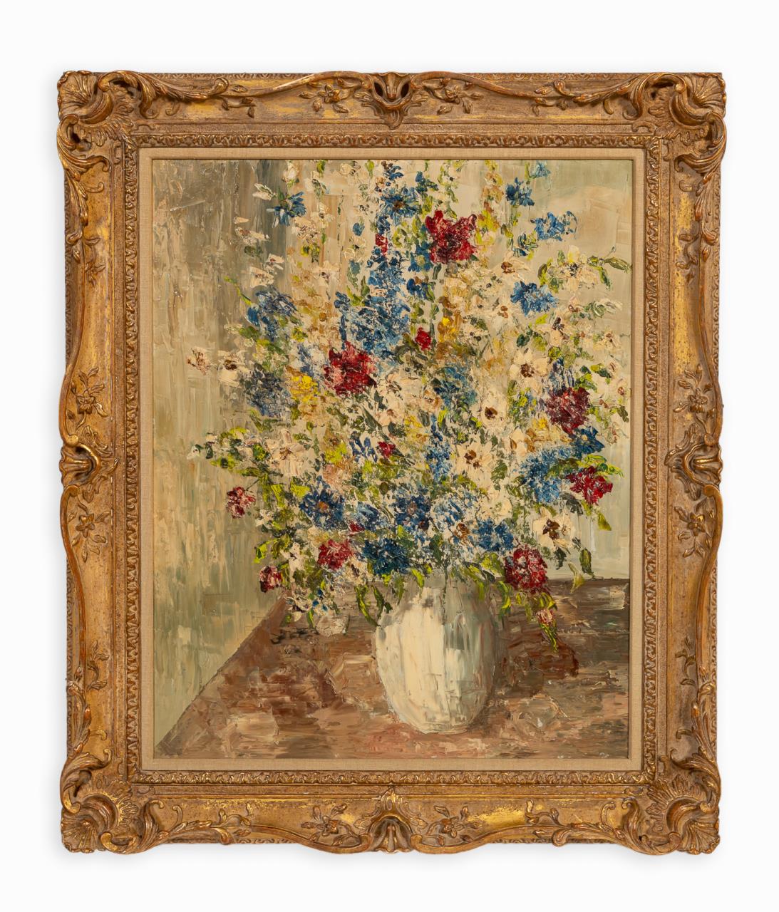 AMERICAN SCHOOL OIL ON CANVAS FLORAL 359258