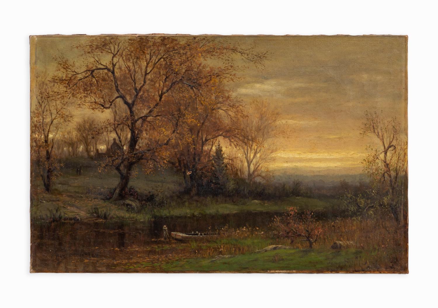 ALBERT INSLEY OIL ON CANVAS LANDSCAPE