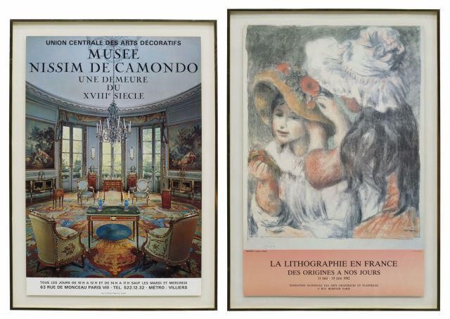 (2) FRAMED FRENCH ART GALLERY EXHIBITION