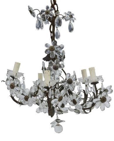 FRENCH BAGUES STYLE CRYSTAL FIVE LIGHT 3592ad