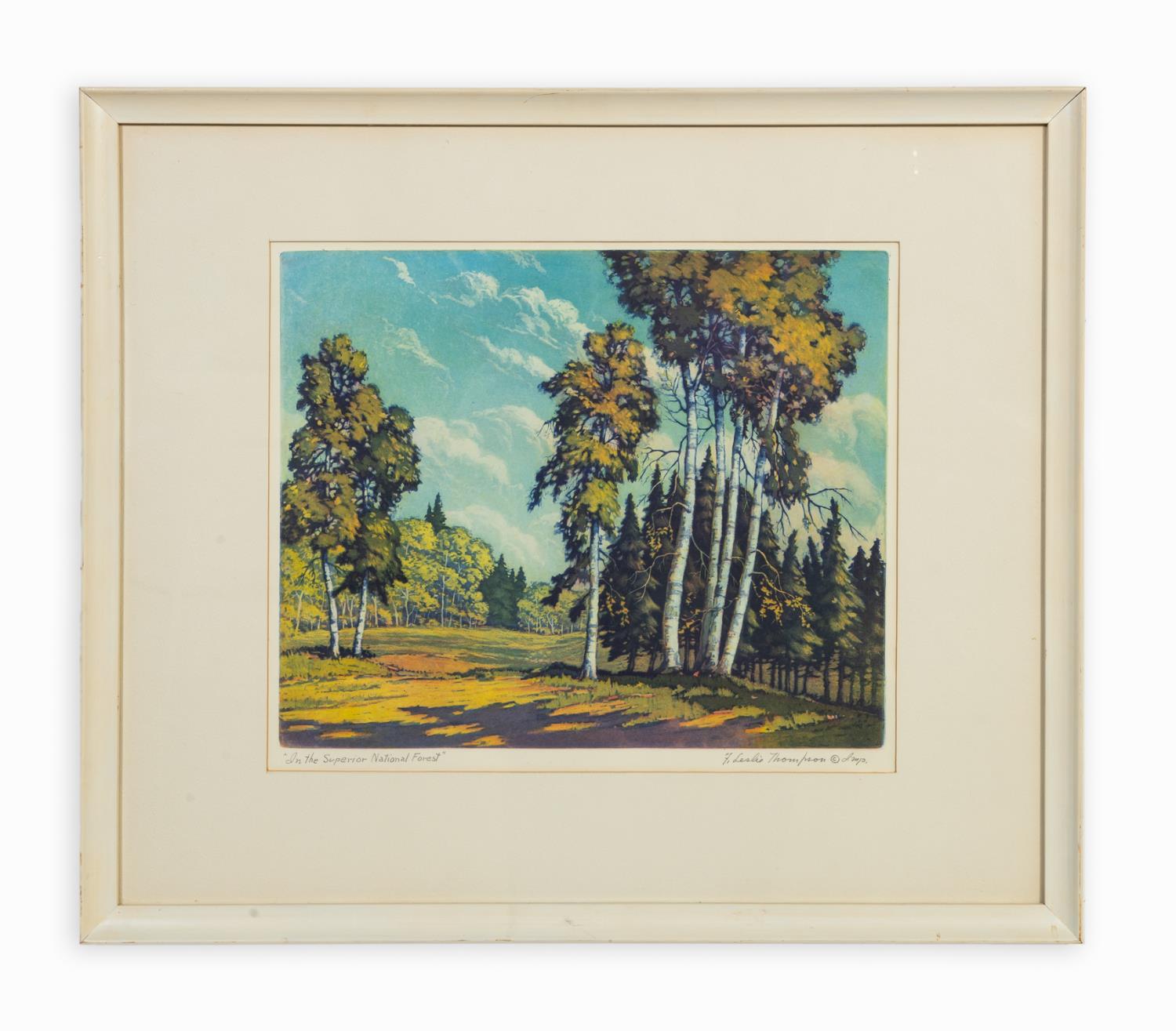 F LESLIE THOMPSON FOREST LANDSCAPE 3592c6