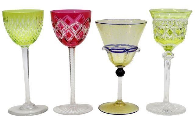  4 BOHEMIAN VENETIAN BACCARAT 35930b