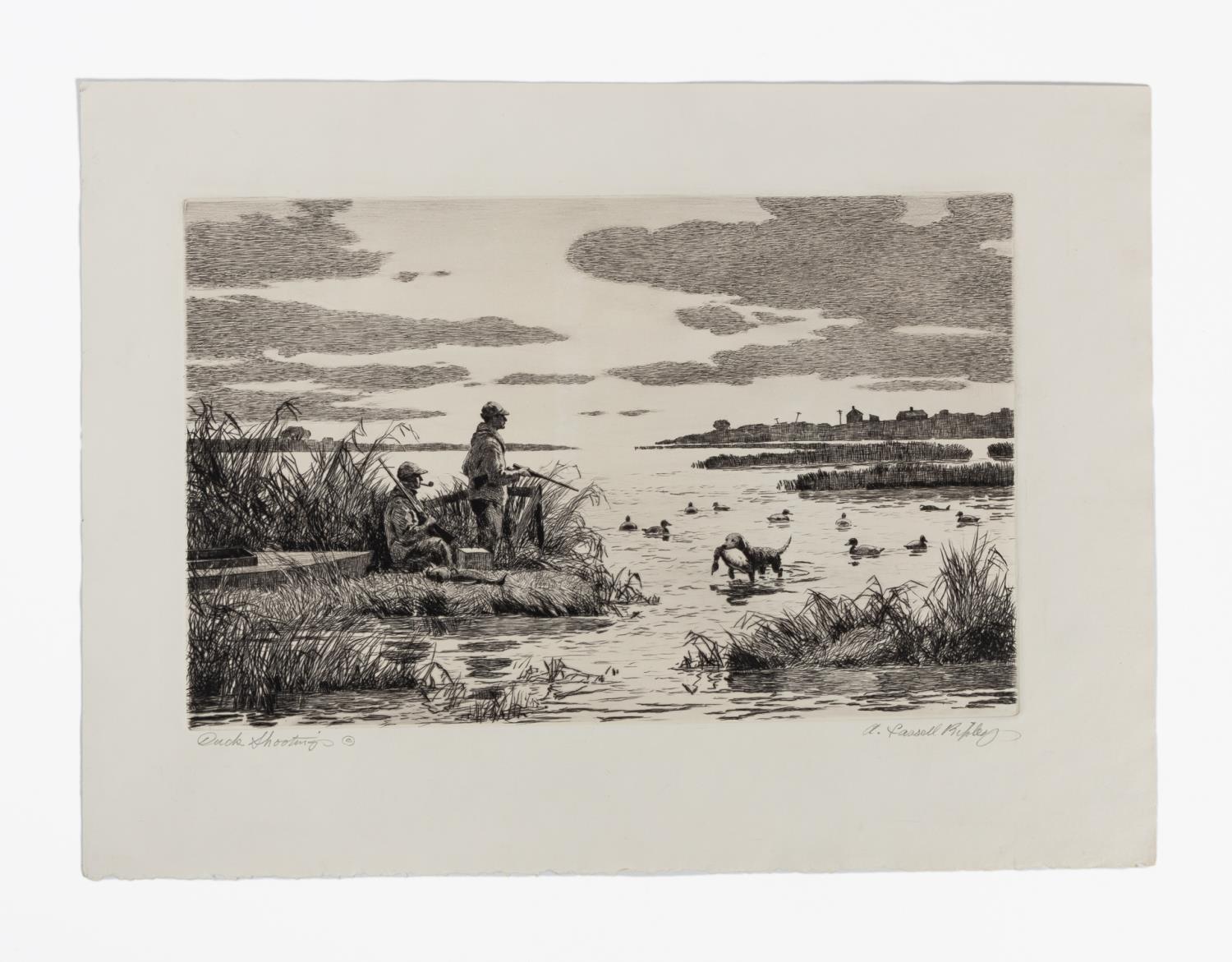 AIDEN LASSELL RIPLEY ETCHING, "DUCK