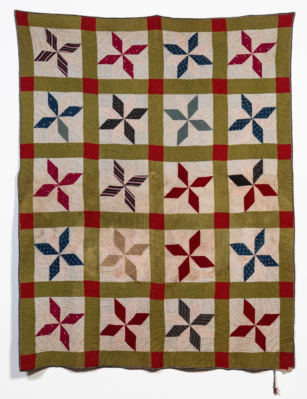 HAND QUILTED COTTON STAR VARIATION