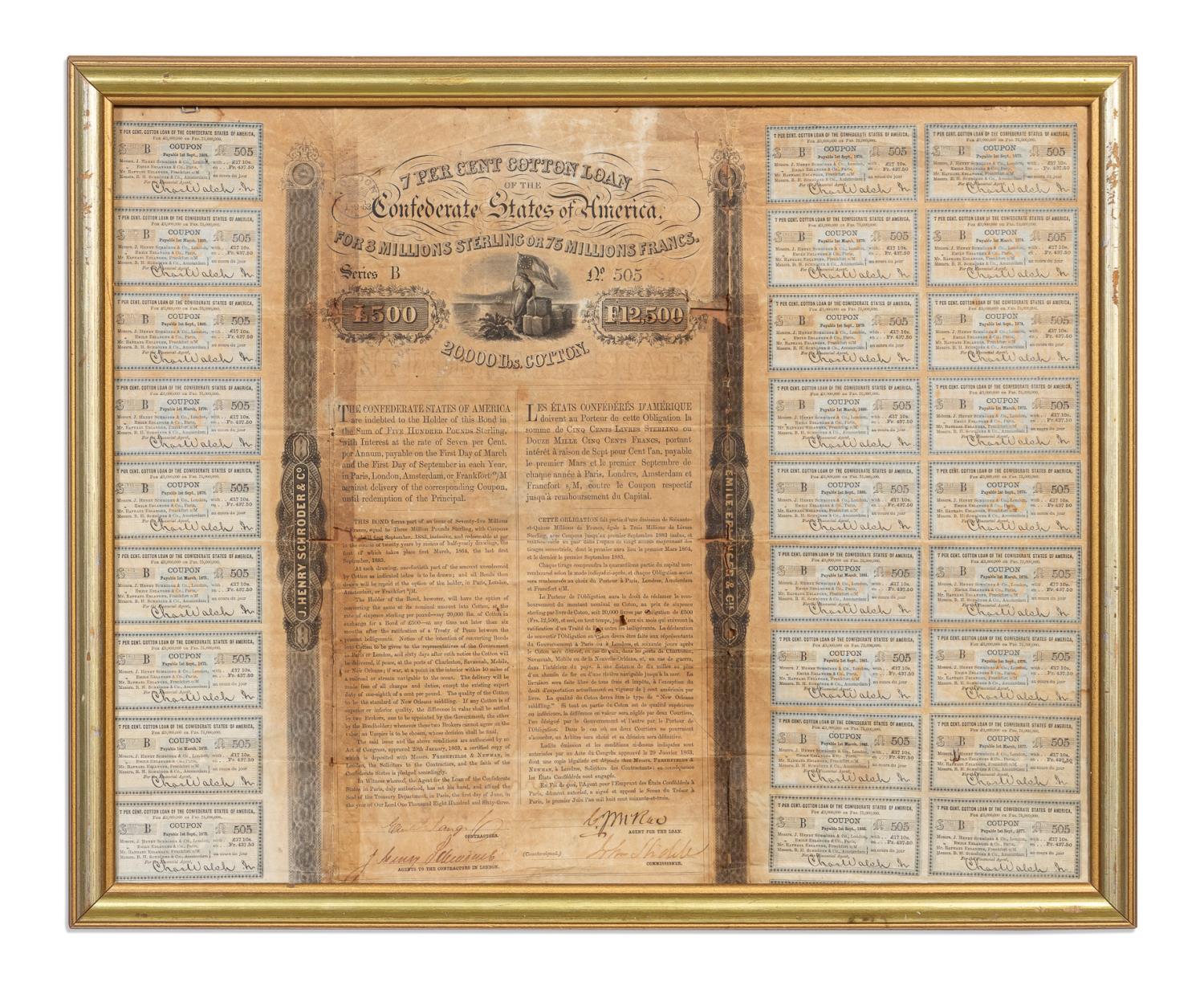 FRAMED CONFEDERATE STATES OF AMERICAN 359352