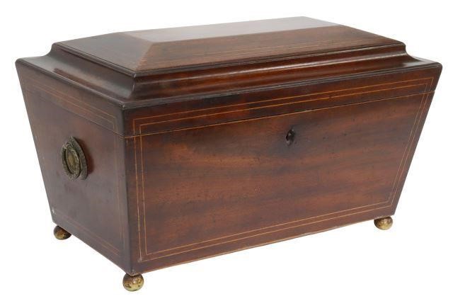 ENGLISH MAHOGANY SARCOPHAGUS-FORM