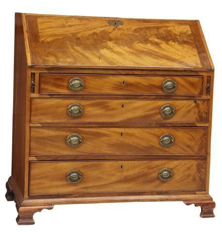 ENGLISH GEORGIAN MAHOGANY BUREAU 3593b0