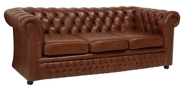 ENGLISH BUTTONED BROWN LEATHER