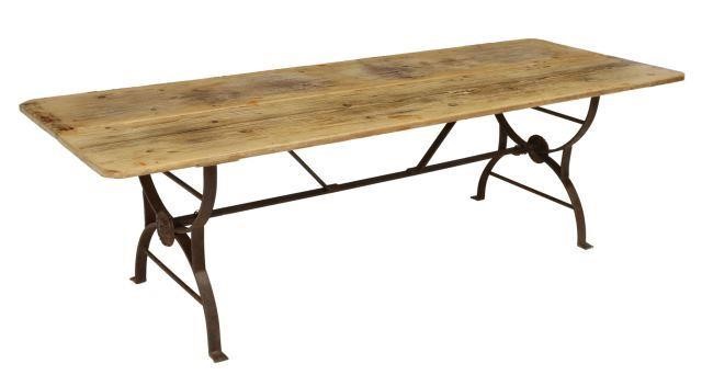 ENGLISH RUSTIC WAXED PINE IRON BASE