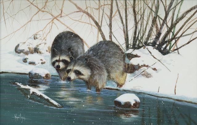 WAYNE COOPER (B.1942) RACCOONS