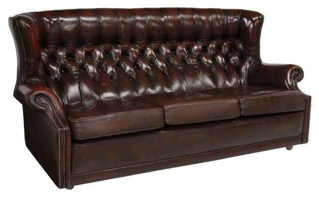 ENGLISH TUFTED LEATHER WINGBACK 35946d