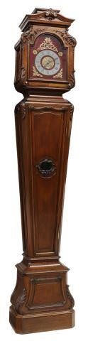 FRENCH MAHOGANY LONGCASE CLOCK, 19TH