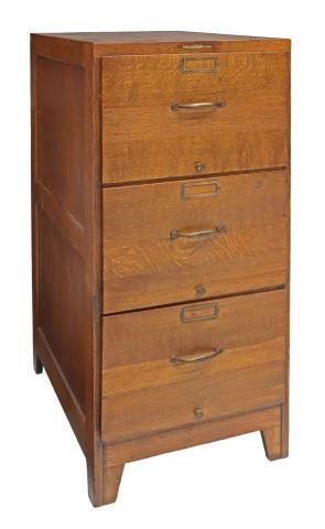 AMERICAN OAK THREE DRAWER FILE 3594a3