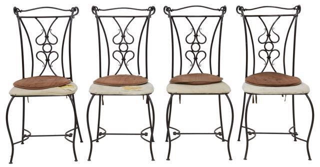  4 FRENCH WROUGHT IRON PATIO GARDEN 3594d5