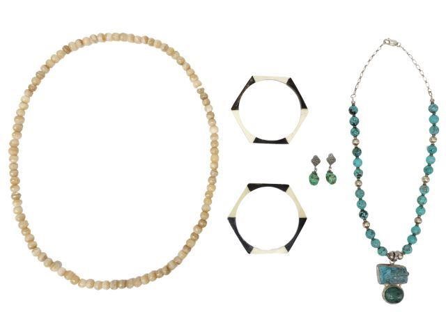 (5) JEWELRY: TURQUOISE & AGATE