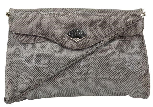 JUDITH LEIBER GRAY SNAKESKIN EVENING 35950c