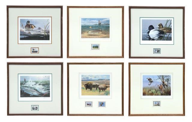 (6) FRAMED SIGNED DUCK STAMP PRINTS(lot