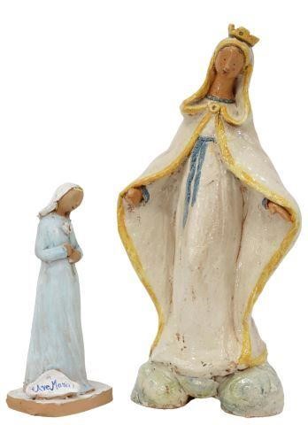 (2) ITALIAN CERAMIC FOLK ART RELIGIOUS