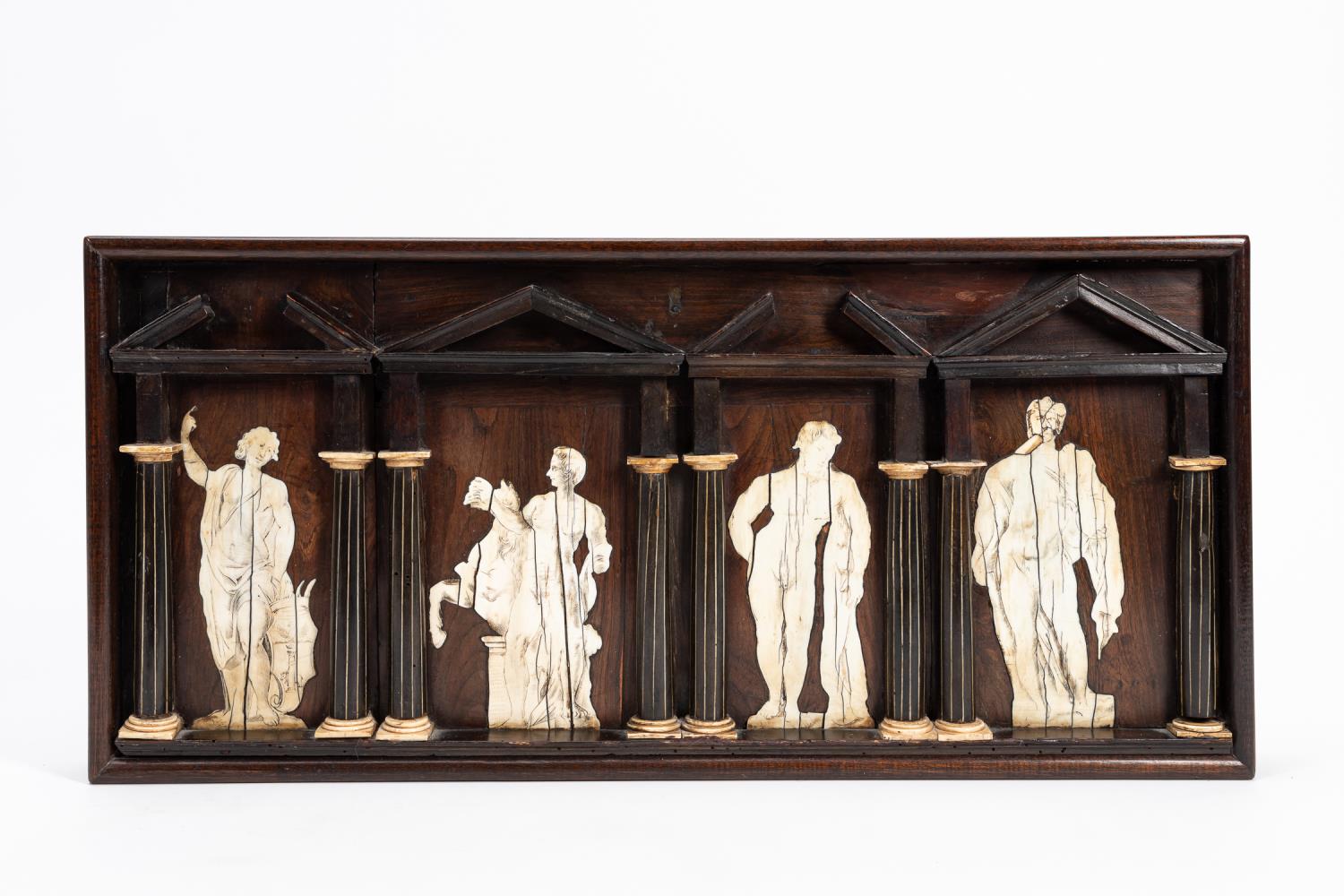 19TH C. CLASSICAL SCENE INLAID