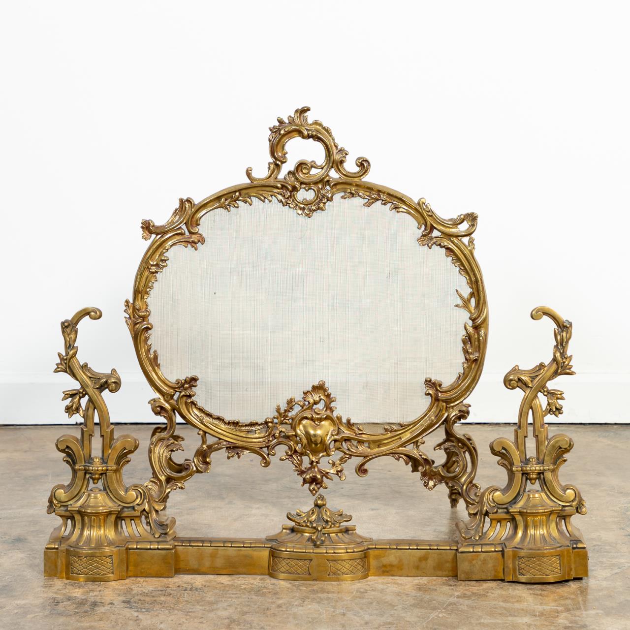 2 PC FRENCH ROCOCO STYLE FIREPLACE