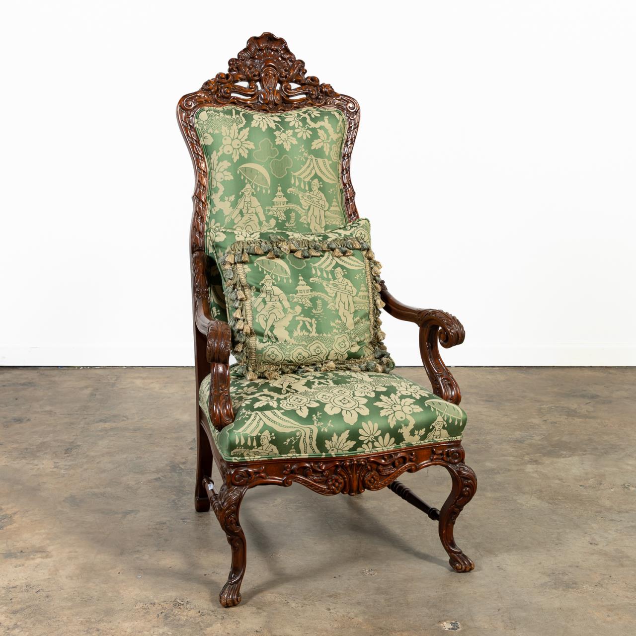 ROCOCO STYLE CHINOISERIE UPHOLSTERED 35958d