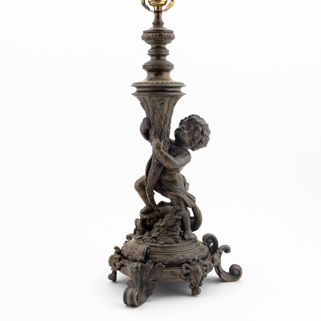 LOUIS XVI STYLE PUTTO METAL TABLE 359594