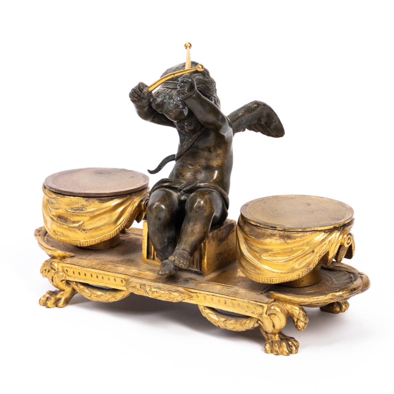 LOUIS XVI-STYLE BRONZE PUTTO DOUBLE