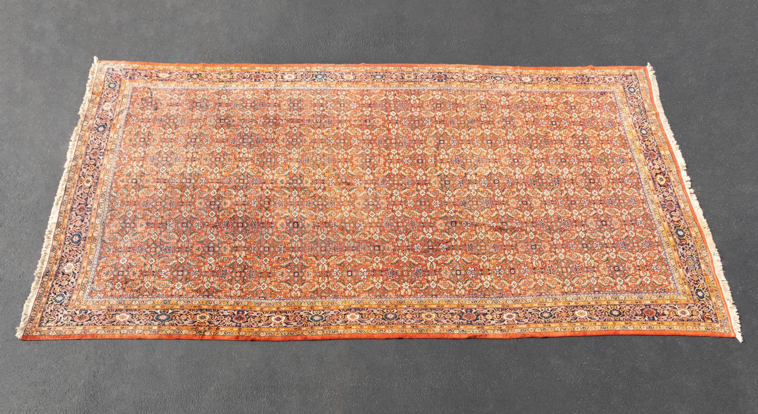 HAND WOVEN MAHAL RUG 12 7 X 20 3  3595cb